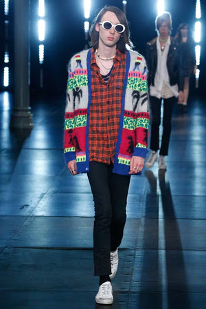 2016 Saint Laurent by Hedi Slimane check button-up shirt