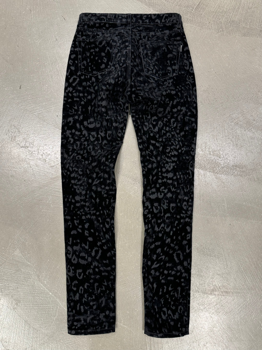2018 Saint Laurent PARIS leopard velvet pants