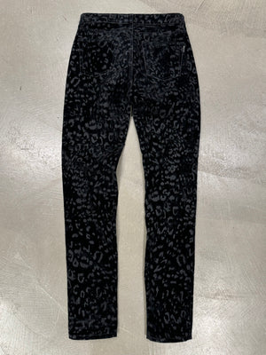2018 Saint Laurent PARIS leopard velvet pants