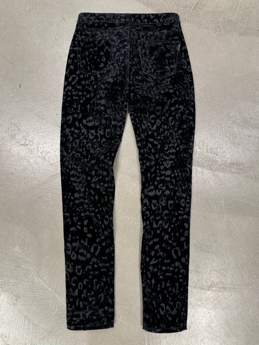 2018 Saint Laurent PARIS leopard velvet pants