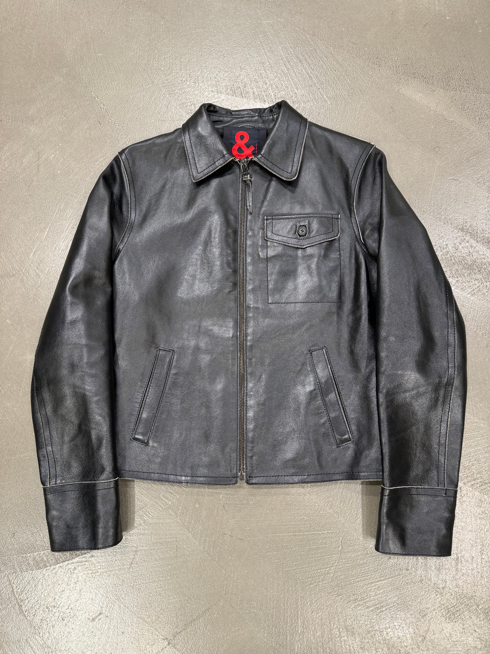 2000s Dolce & Gabbana biker leather jacket