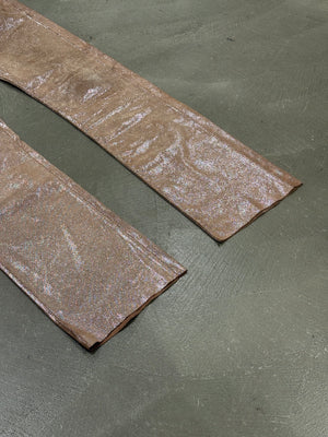 A/W2005 Dior by Hedi Slimane runway gold glitter leather pants