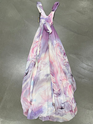 2010s Roberto Cavalli marble print maxi dress