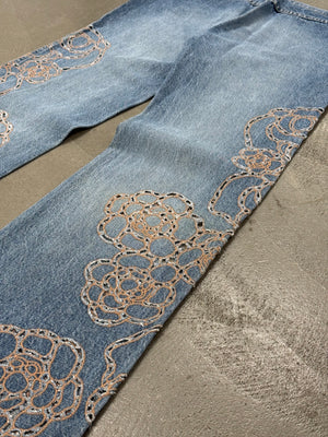 S/S 2008 Roberto Cavalli laser cut jeans