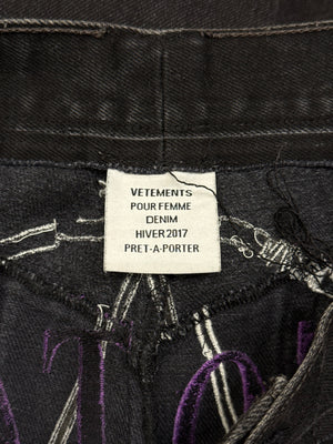 A/W 2017 Vetements “Total fucking darkness” jeans