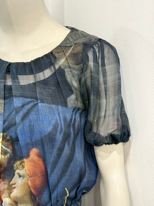 2000s Dolce & Gabbana Paris and Helen love painting dress