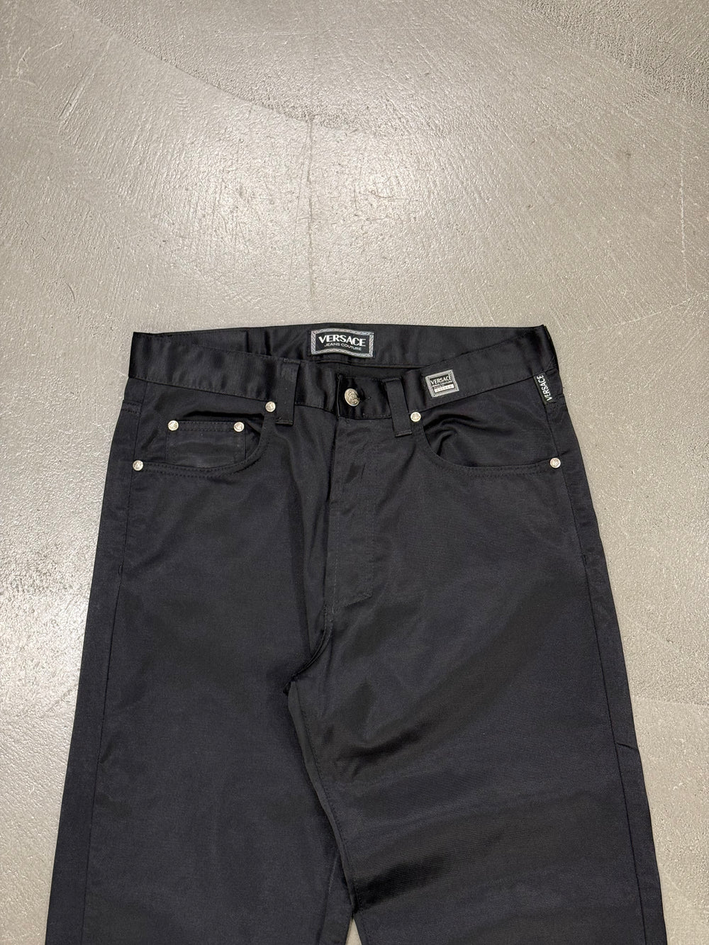 2000s Versace coated pants