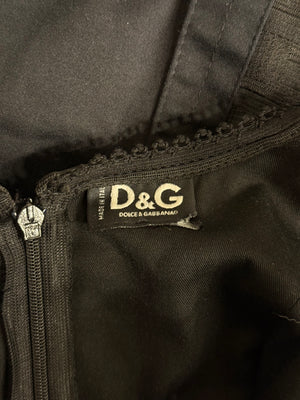 2003 Dolce & Gabbana eyelet corset bodycon bondage dress