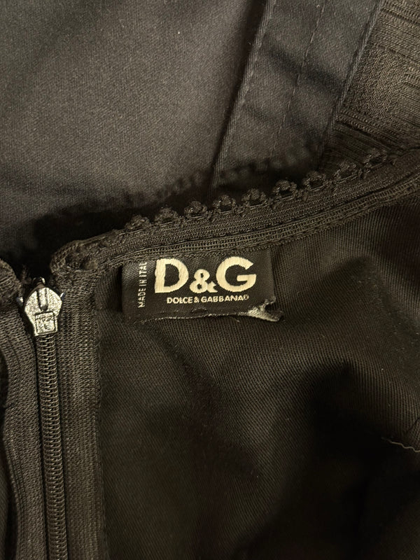 2003 Dolce & Gabbana eyelet corset bodycon bondage dress