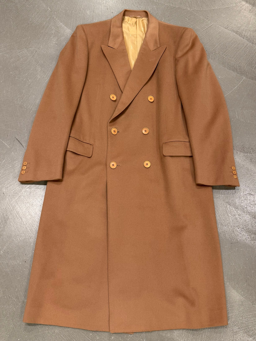 1990s Yves Saint Laurent double breasted cachemire long coat