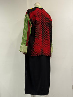 S/S1996 Jean Paul Gaultier "Cyberbaba" X-ray muscle trompe l'oeil reversible long coat