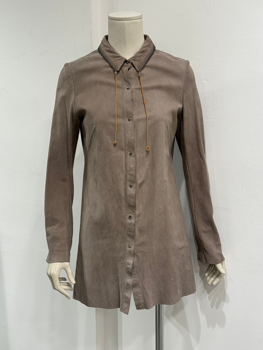 Isaac Sellam metal neck inserts leather jacket