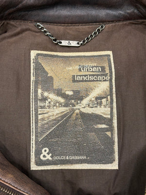 2000S Dolce & Gabbana military cargo leather vest