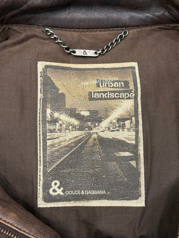 2000S Dolce & Gabbana military cargo leather vest