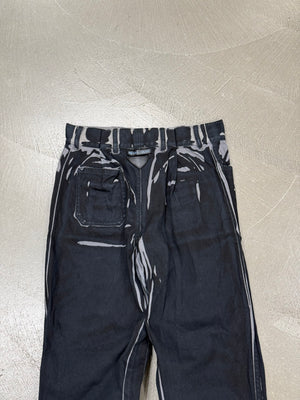 2010s Prada trompe l'oeil print cotton pants