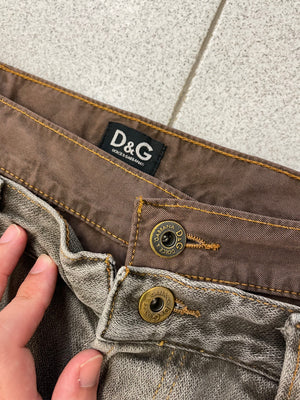 AW2003 D&G double waisted asymmetrical pockets denim
