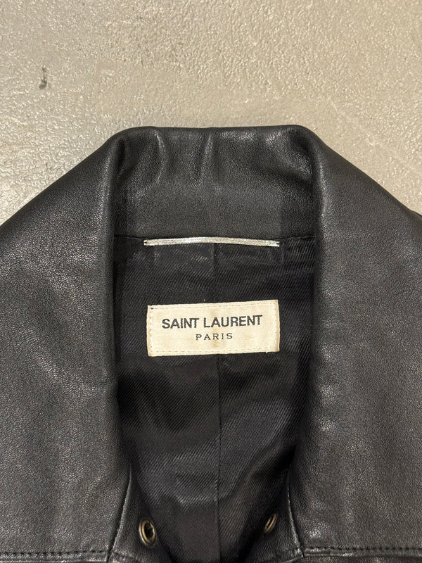 S/S2015 Saint Laurent Paris by Hedi Slimane biker leather vest
