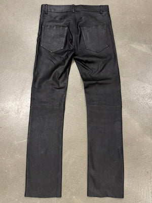 2013 Saint Laurent by Hedi Slimane stretchy leather skinny pants