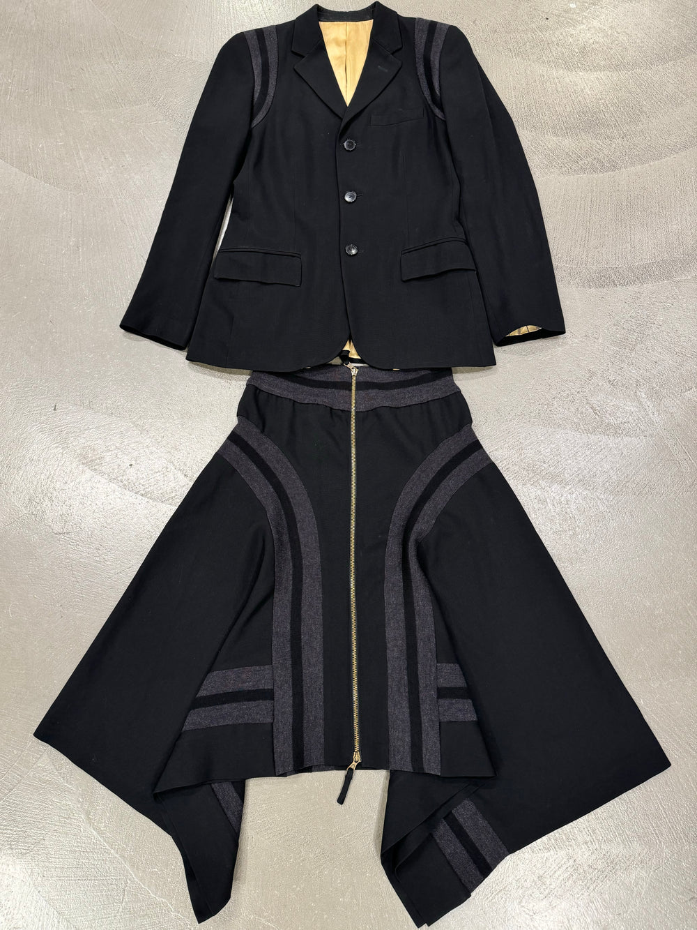 1990s Jean Paul Gaultier set jacket + skirt