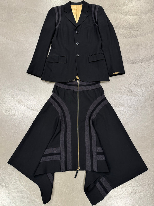 1990s Jean Paul Gaultier set jacket + skirt