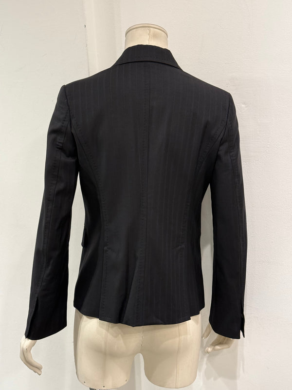 2000s Dsquared2 black pinstripe suit set
