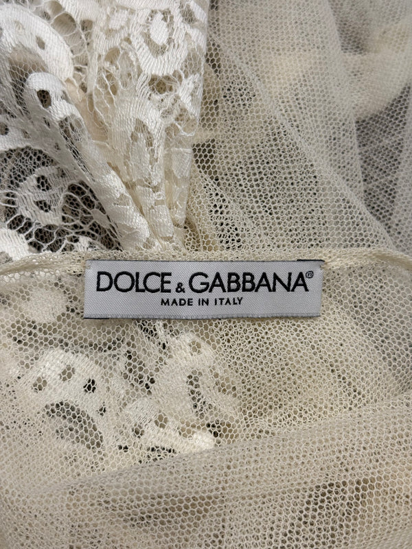 1998 Dolce & Gabbana sheer runway butterfly top