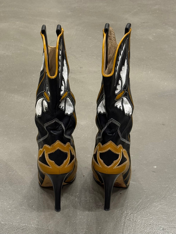 2000s Dolce & Gabbana runway western cowboy boots