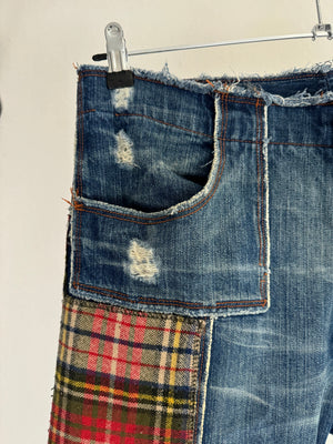 1990s Jean Paul Gaultier patchwork jeans
