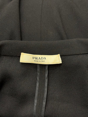 2006 Prada gold trimmed pleated jacket