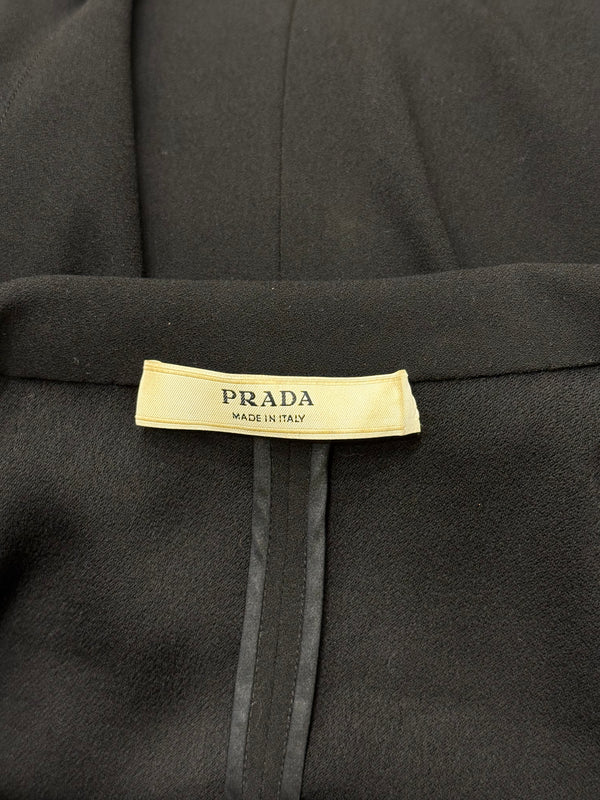 2006 Prada gold trimmed pleated jacket