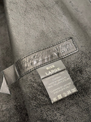 Isaac Sellam artisanal leather jacket with metal spine