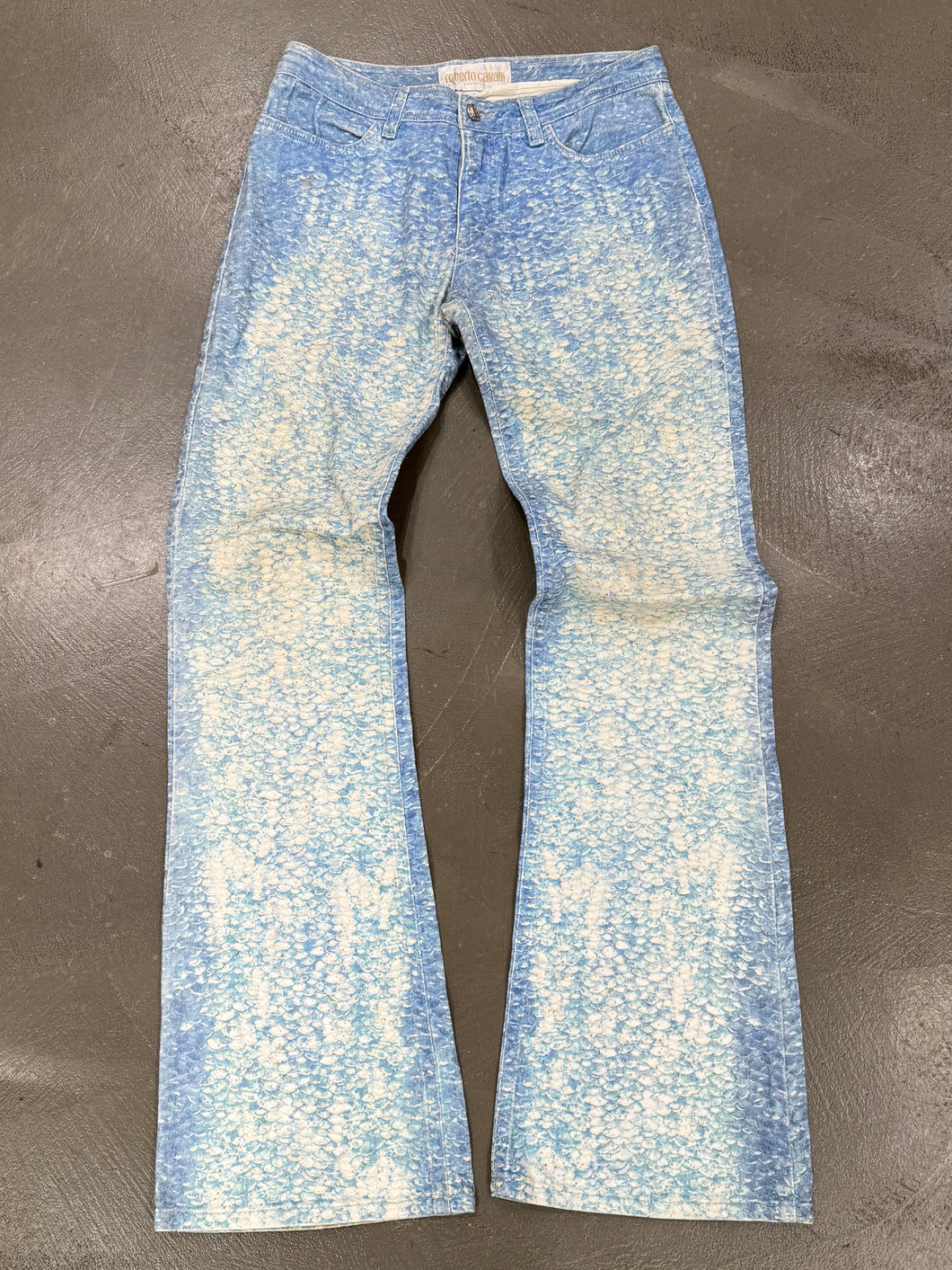 2000s Roberto Cavalli mainline glittered ocean pants