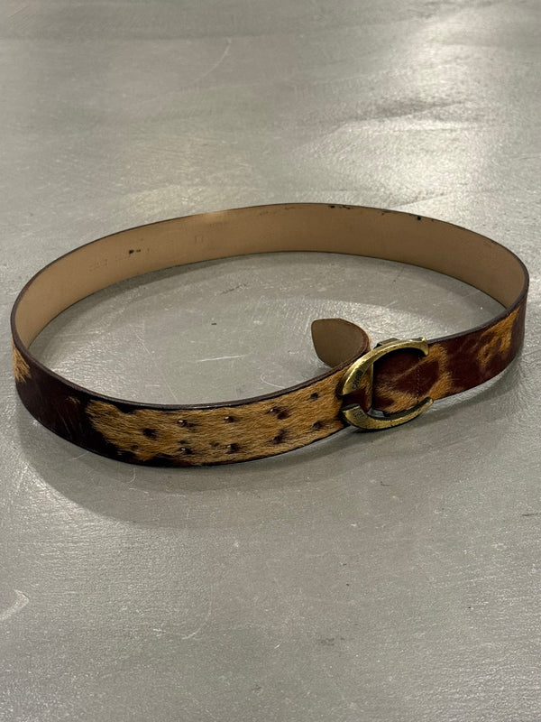 2000s Cavalli pony hair belt