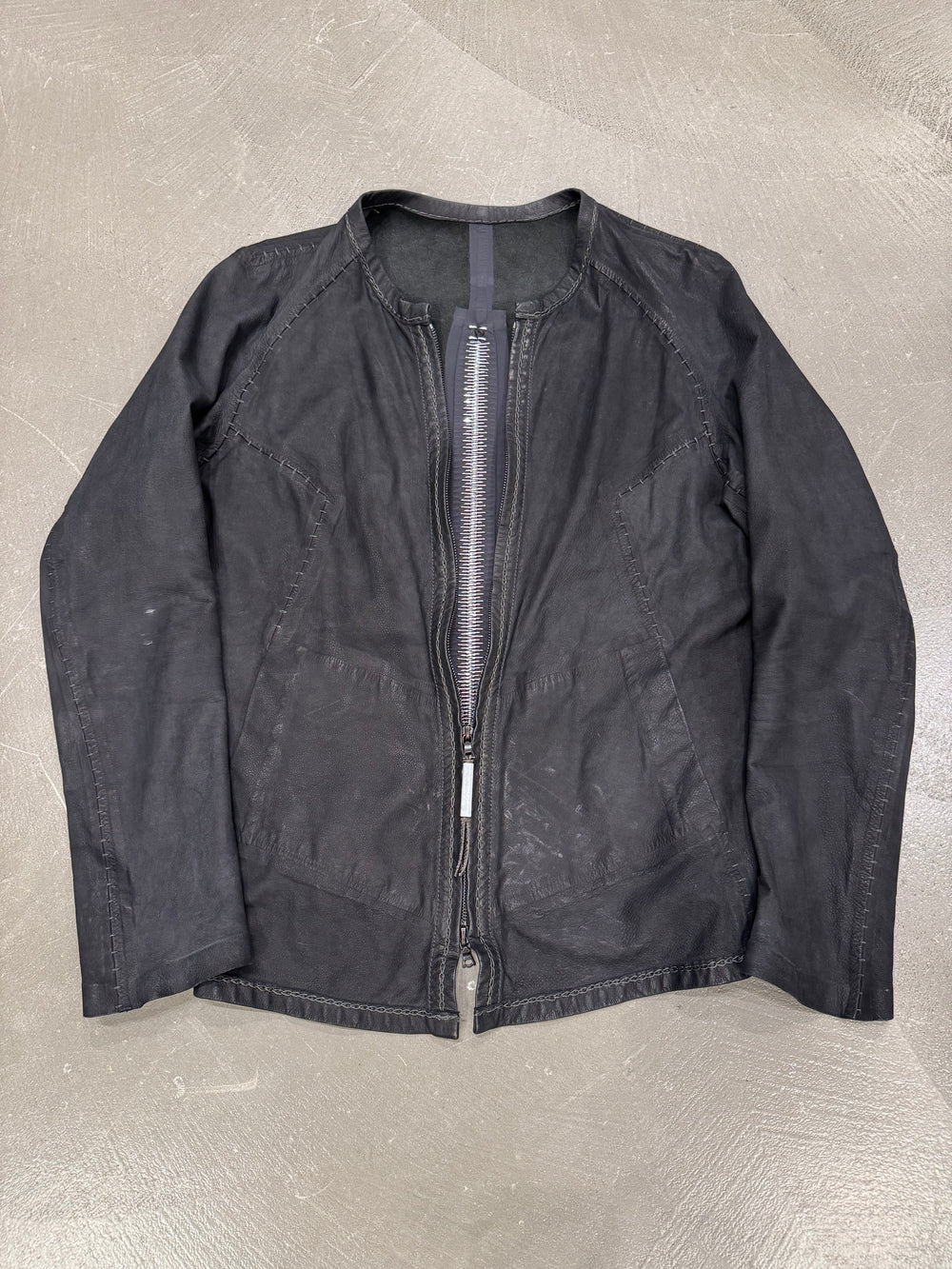 Isaac Sellam artisanal metal spine leather jacket