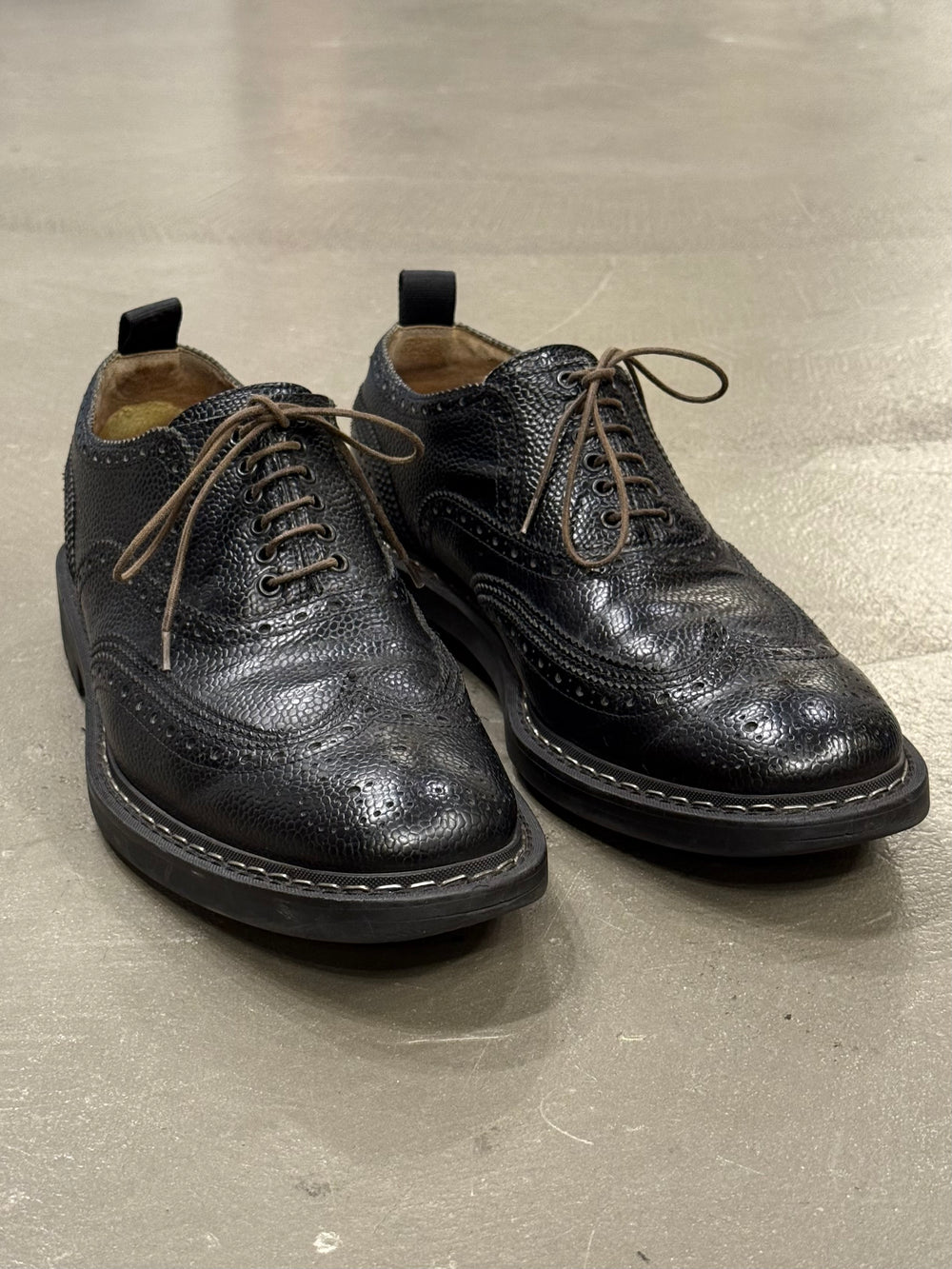 2010s Givenchy by Riccardo Tisci metal seam derby shoes