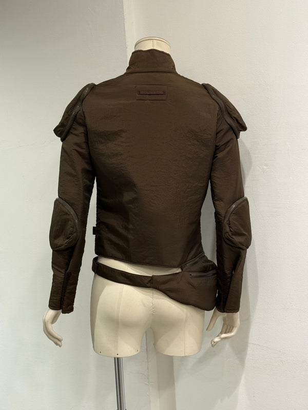 2000s Jean Paul Gaultier multi-pocket cargo modular biker jacket