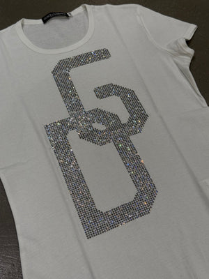 2003 Dolce & Gabbana swaroski logo t.shirt