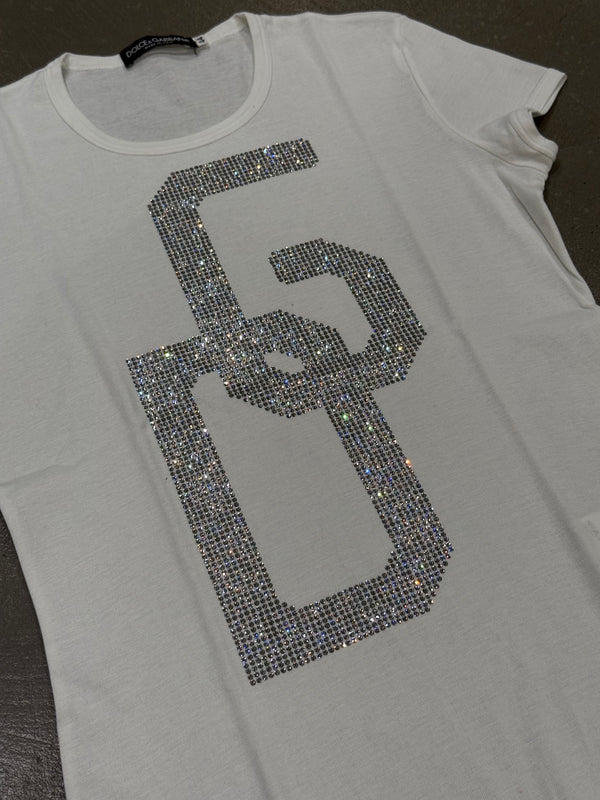 2003 Dolce & Gabbana swaroski logo t.shirt