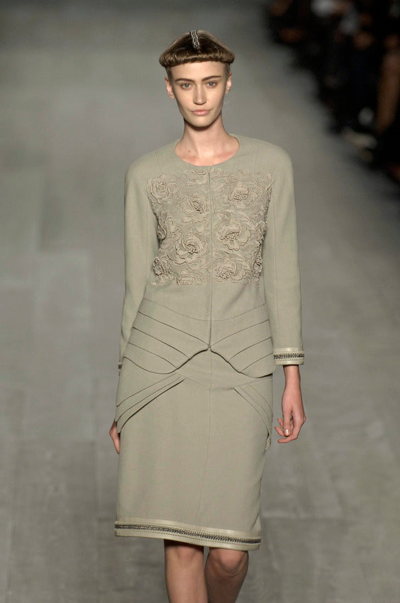 S/S2007 Christian Dior by Galliano runway floral lace cotton jacket