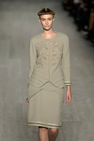 S/S2007 Christian Dior by Galliano runway floral lace cotton jacket