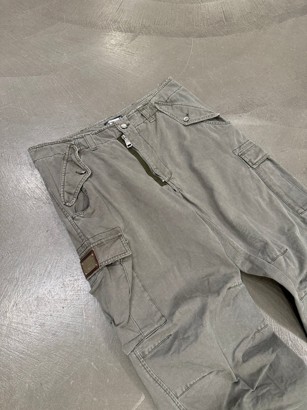 2008 Dolce & Gabbana double ankle zipper cargo pants