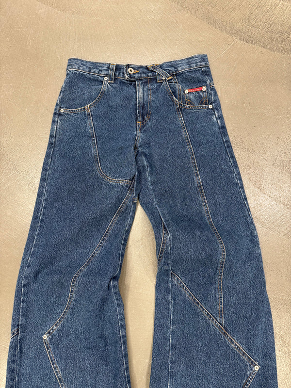 A/W2003 Dolce & Gabbana upside down waisted leg jeans
