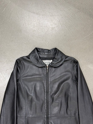 1990s Gianni Versace leather zip jacket