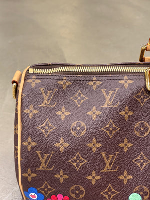 2021 Louis Vuitton x Takashi Murakami monogram Keepall Bandouliere 45