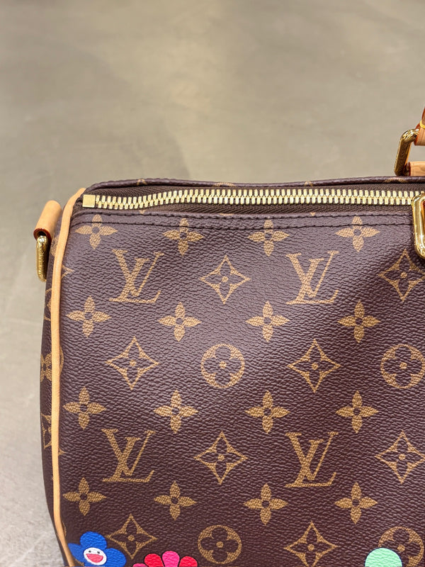 2021 Louis Vuitton x Takashi Murakami monogram Keepall Bandouliere 45