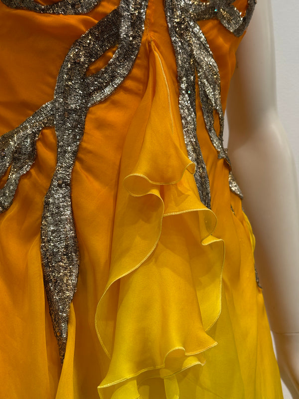 S/S2006 Roberto Cavalli runway flake mini dress