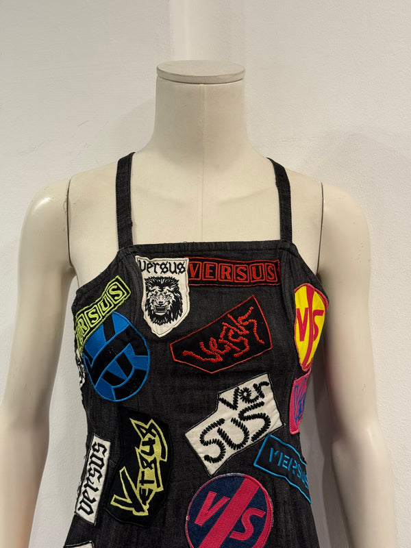 2000s Versace Versus patchwork dress