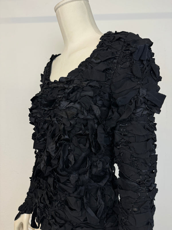 F/W 2001 Yves Saint Laurent by Tom Ford Runway Ribbon Knit Sweater Top