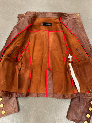 S/S2003 DSquared2 “Civil War” runway military leather jacket