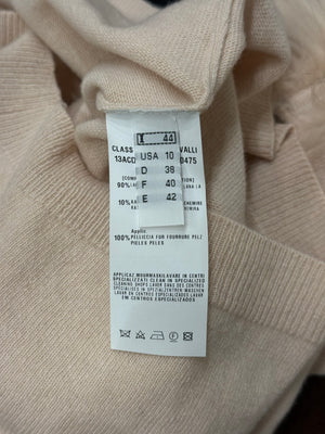 2000s Roberto Cavalli cardigan with fur trimmed cuffs